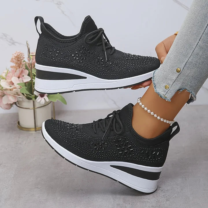 Nina | Ortopediska sneakers med strassdetaljer