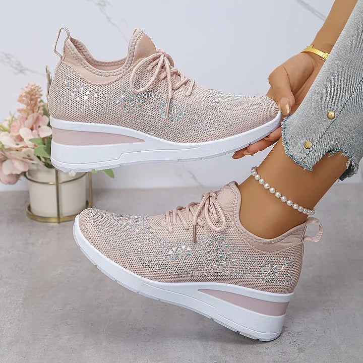 Nina | Ortopediska sneakers med strassdetaljer